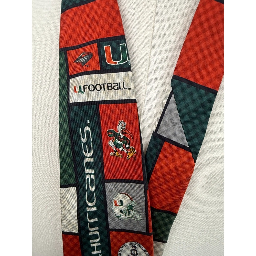 Eagle Neckwear NCAA University of Miami Hurricanes 100% Silk Logo Neck Tie
